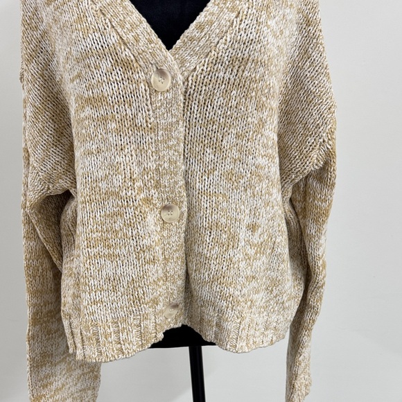 NWT LOFT Cream Button-Up Cardigan - Picture 3 of 10